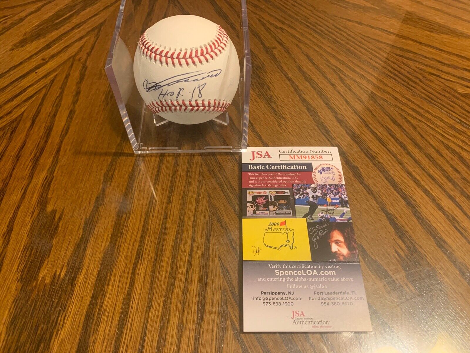 Vladimir Guerrero Senior Autographed Baseball HOF18 W/ JSA COA #MM91858