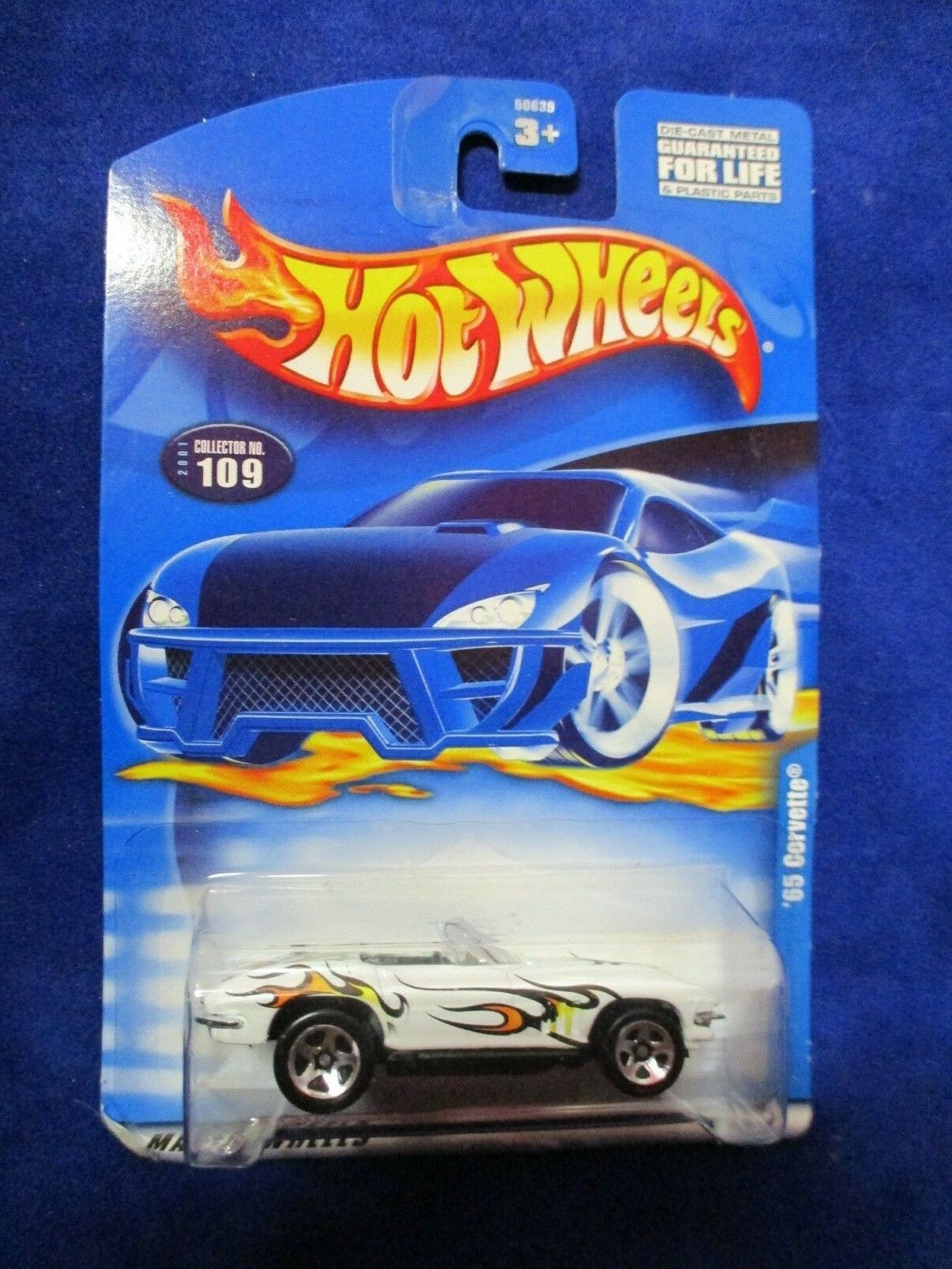 Hot Wheels Mattel Wheels '65 Corvette 2001 Collector No. 109 White