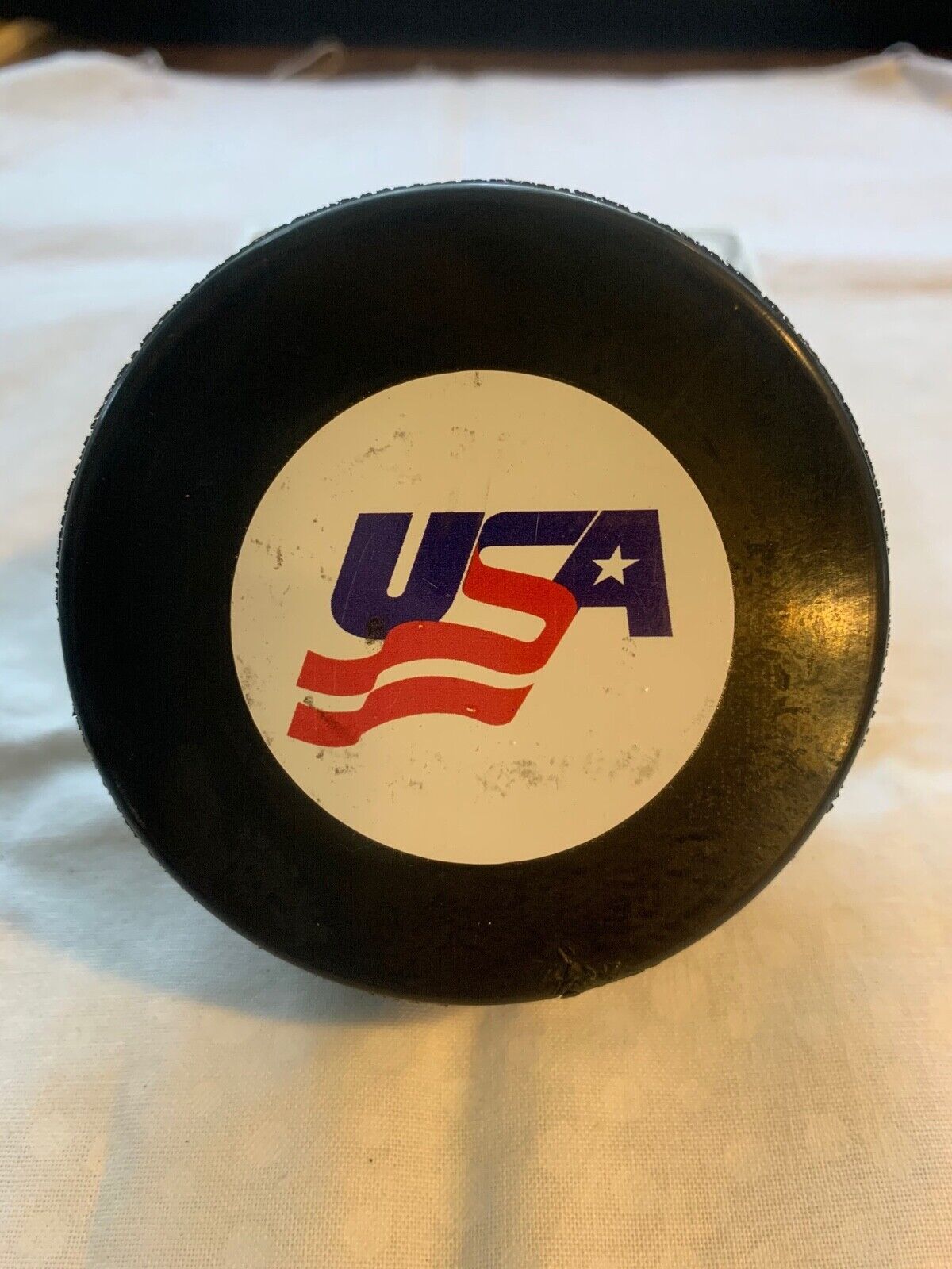 Washington Capitals USA Puck Autographed by Ivan Majesky w/ All Sports COA