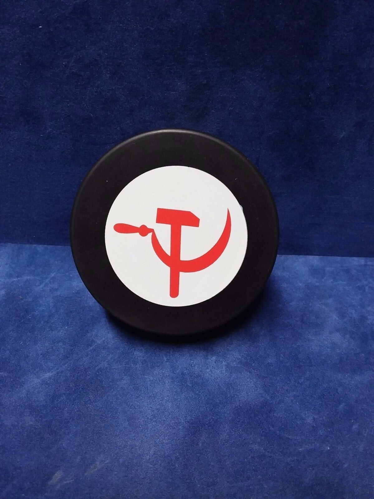 Russian Hammer Cicle Hockey Puck Inglasco