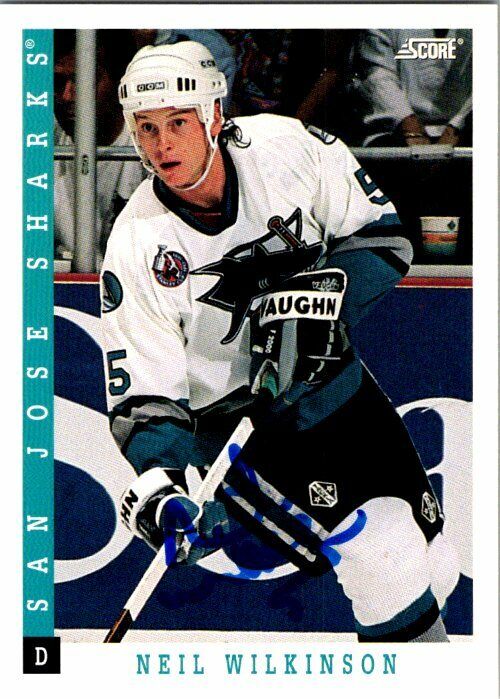 Neil Wilkinson San Jose Hand Signed 1993-94 Upper Deck Hockey Card #138 NM