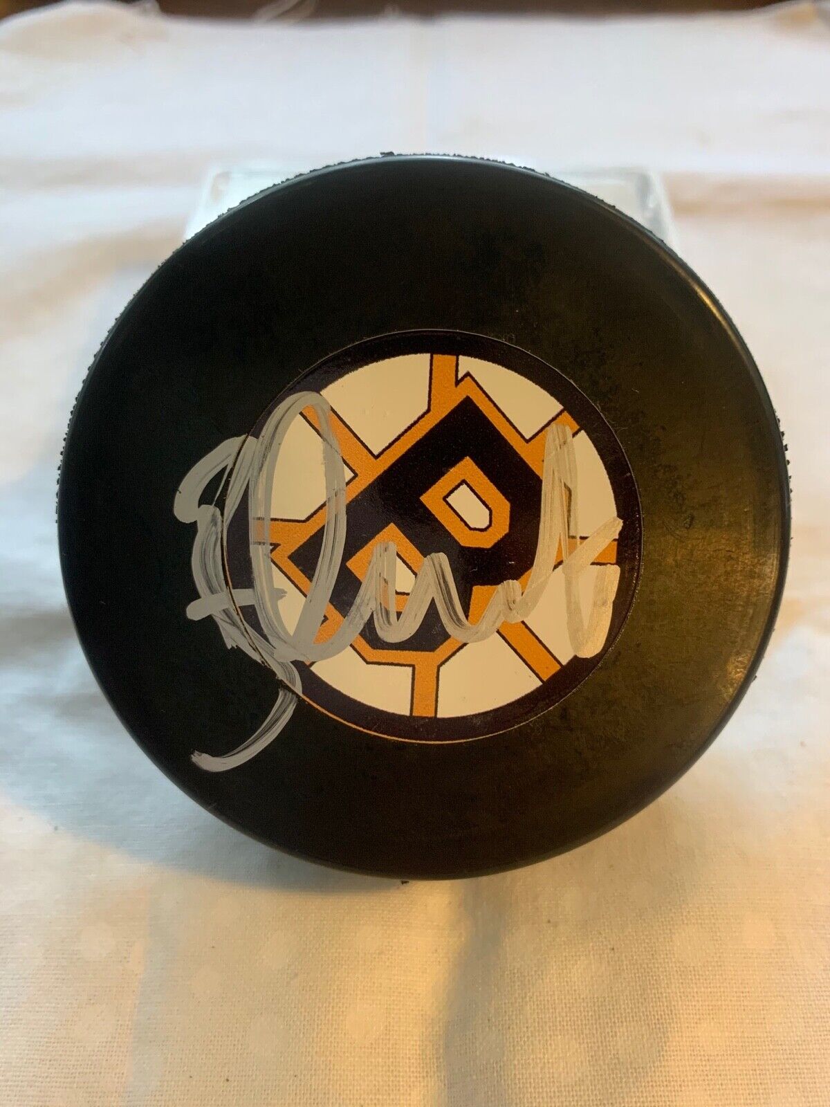 Boston Bruins Hockey Puck Autographed by Brad Stuart w/ All Sports COA