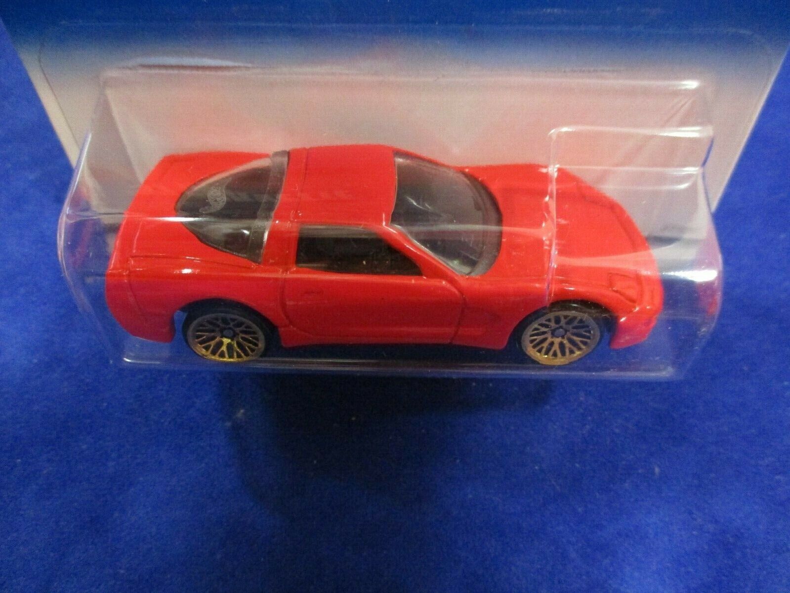 Hot Wheels Mattel Wheels'97 Corvette Red Car Gold Wheels