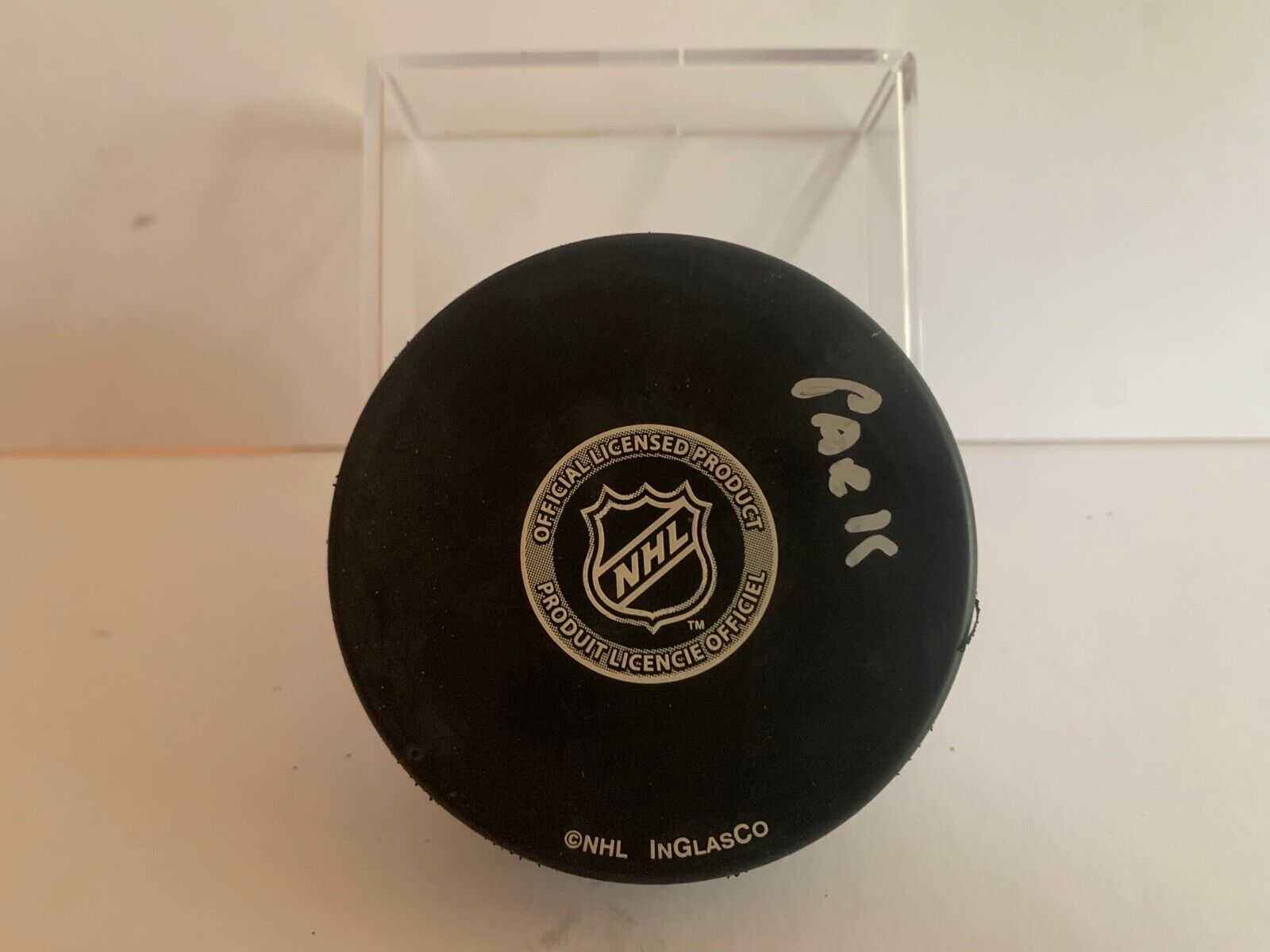 Richard Park Autographed Official NHL Hockey Puck New York Rangers Logo