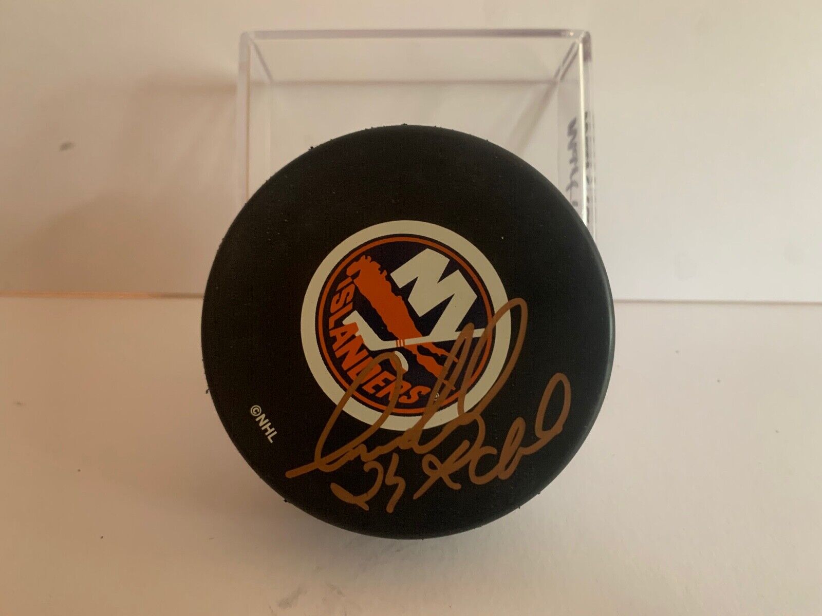 Radek Martinek Autographed Official NHL Hockey Puck C New York Rangers Logo