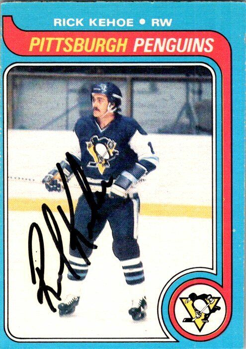 Rick Kehoe Pittsburgh Penguins Hand Signed 1979-80 OPC Hockey Card #109 in EX-NM