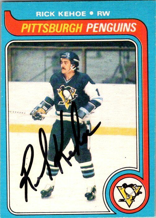 Rick Kehoe Pittsburgh Penguins Hand Signed 1979-80 OPC Hockey Card #109 in EX-NM