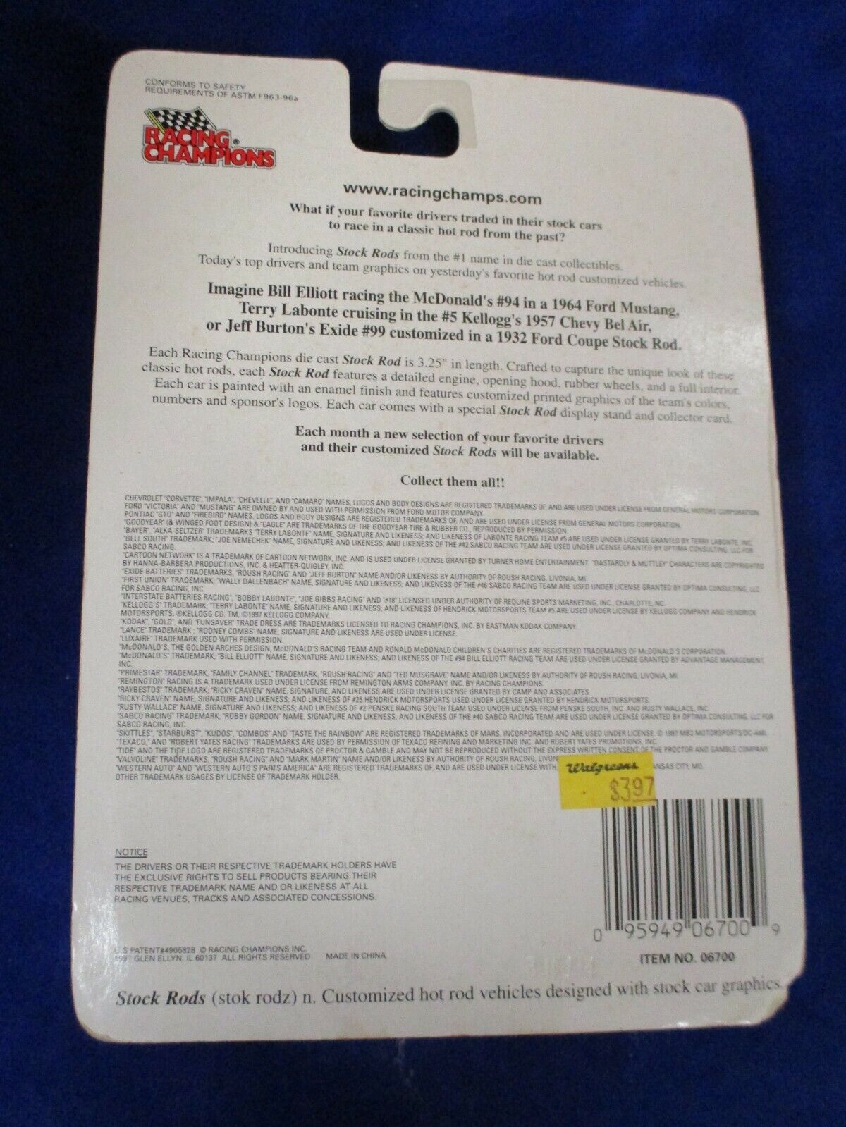 Racing Champions Stock Rods NASCAR #16 Primestar The Family Channel Issue NO.46