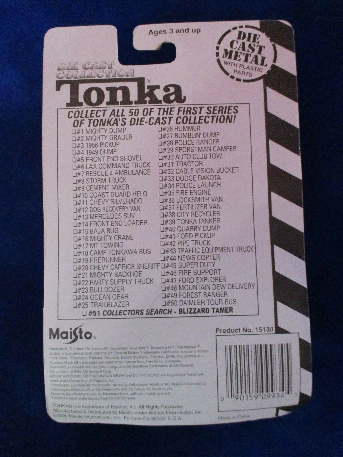 Tonka Die Cast Collection Auto Club Tow #30/50