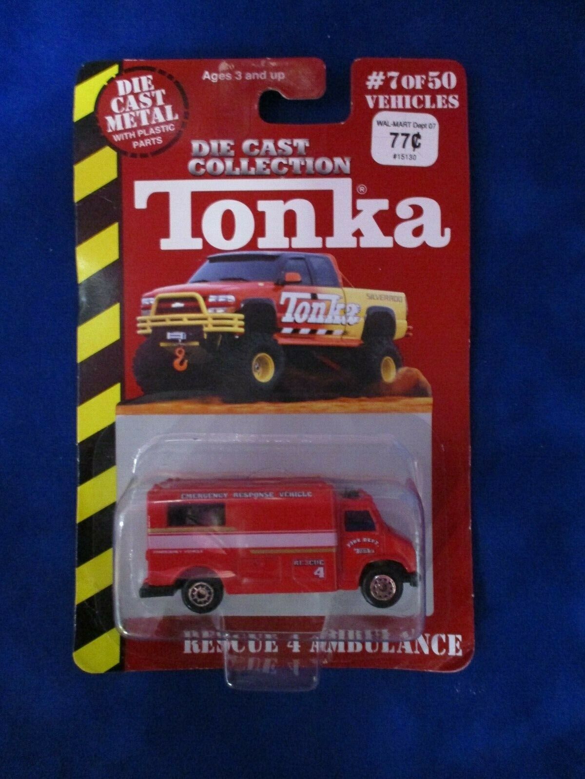 Tonka Die Cast Collection Rescue 4 Ambulance #7/50 Red Emergency Response Vehicl