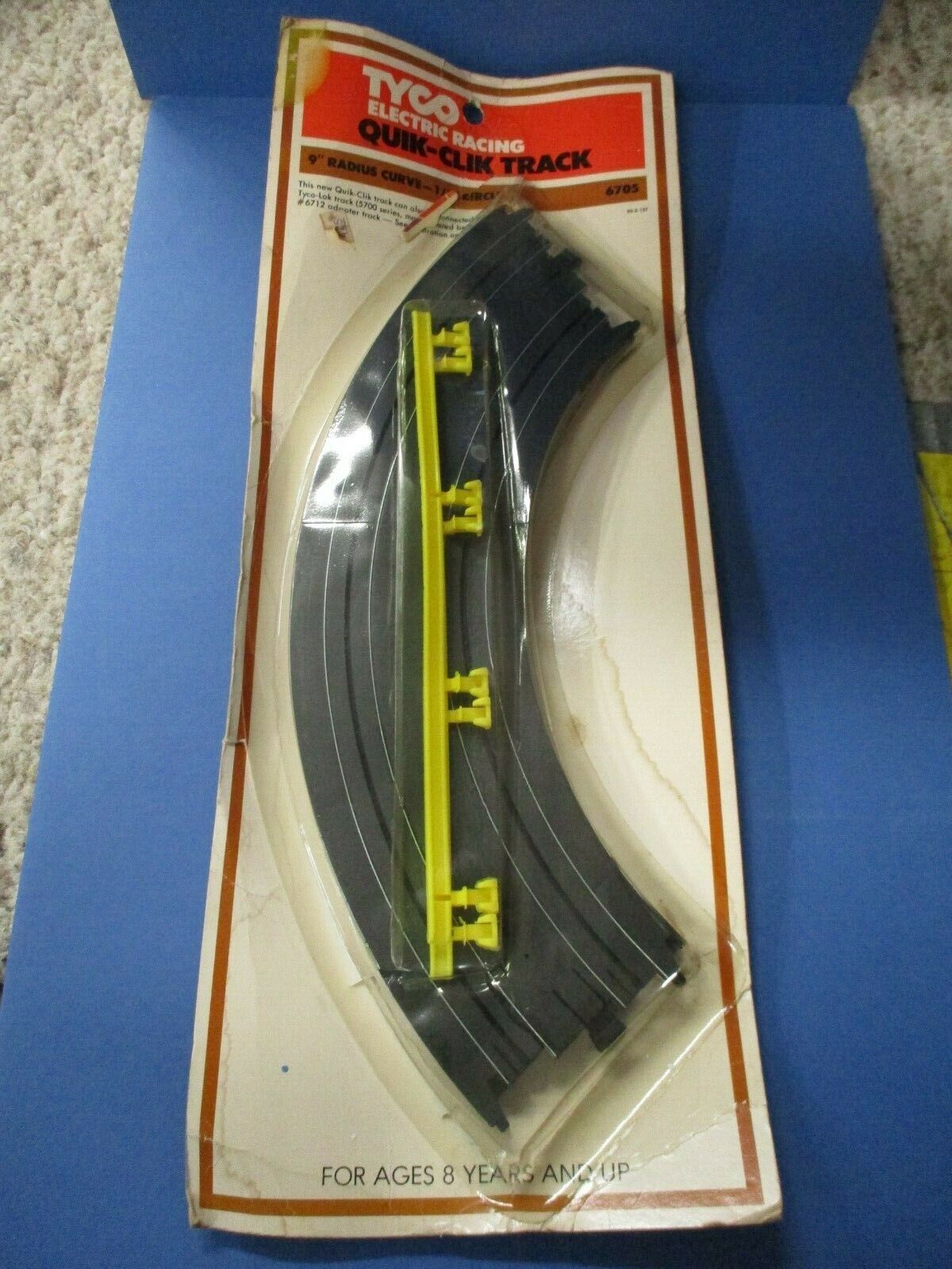 Tyco Electric Racing Quik-Clik Track 9" radius Curve 1/4 circle 2 pack 6705