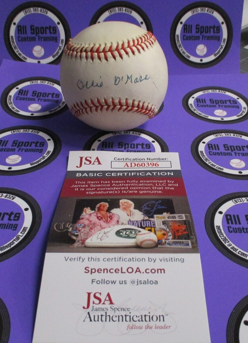 Ollie O'Mara Brooklyn Robins Autographed Baseball JSA #AD60396