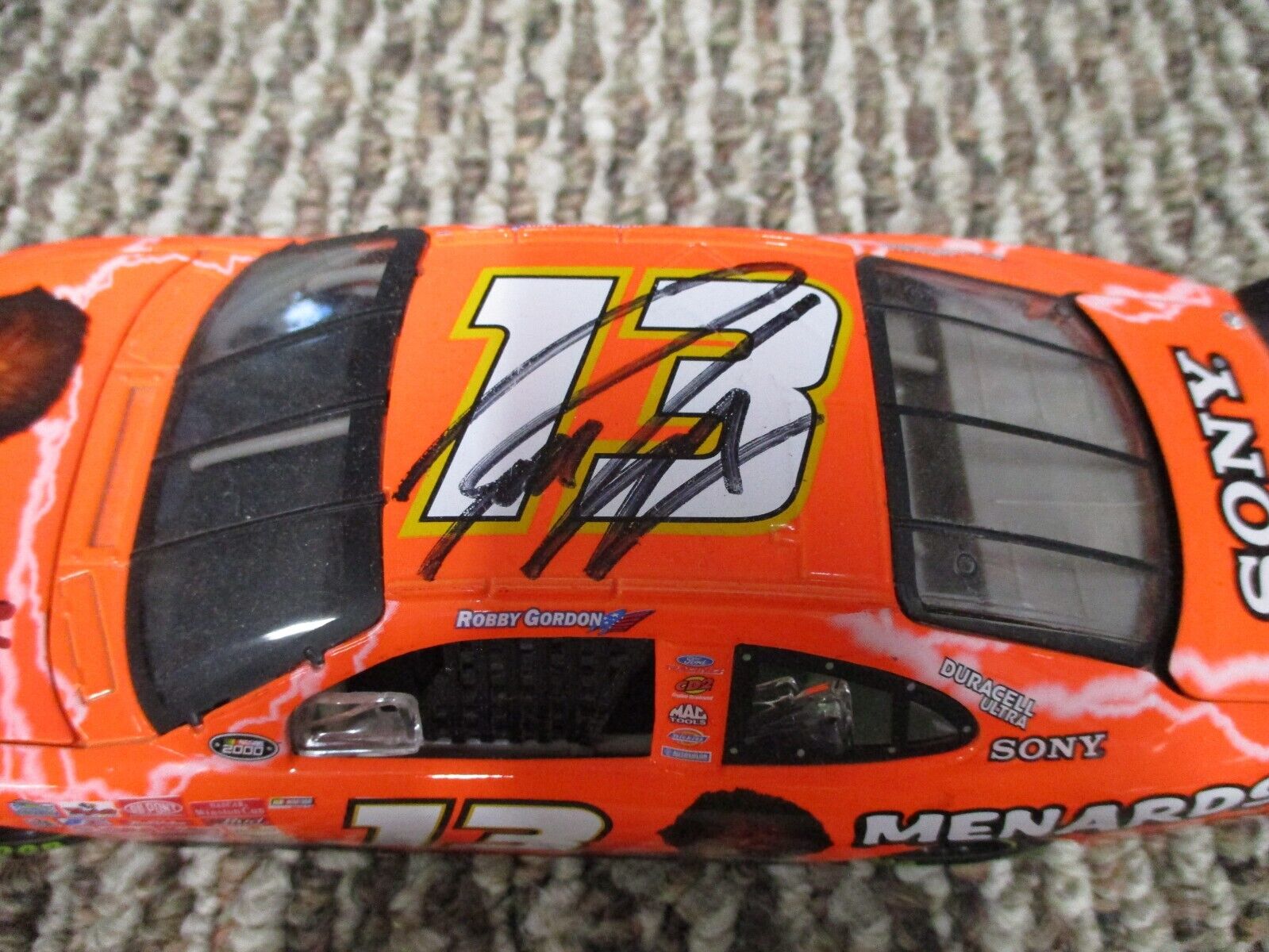 Robby Gordon Autographed Signed #13 Monsters 1:24 Replica PSA COA #AM22415