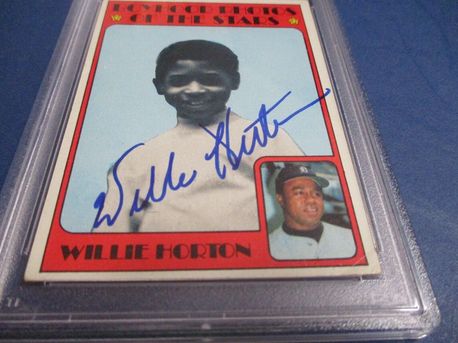 Willie Horton Tigers Autographed Signed 1972 Topps Card #494 PSA Slab #84523189