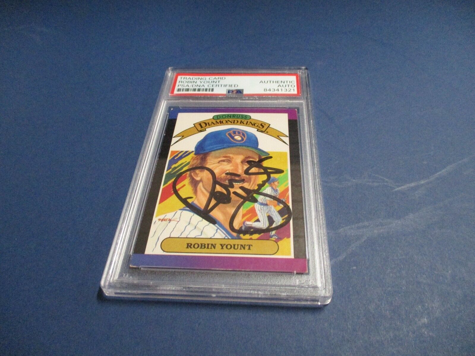 Robin Yount Autographed Signed 1988 Donruss Diamond King PSA Slab #84341321