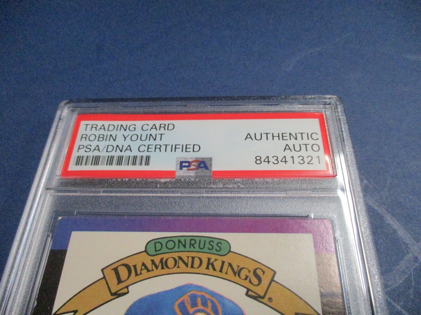 Robin Yount Autographed Signed 1988 Donruss Diamond King PSA Slab #84341321