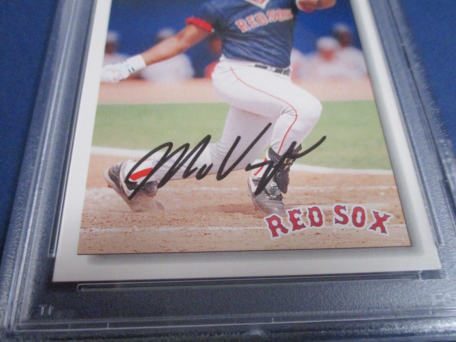 Mo Vaughn Red Sox Autographed Signed 1992 UD Card #445 PSA Slab #84385134