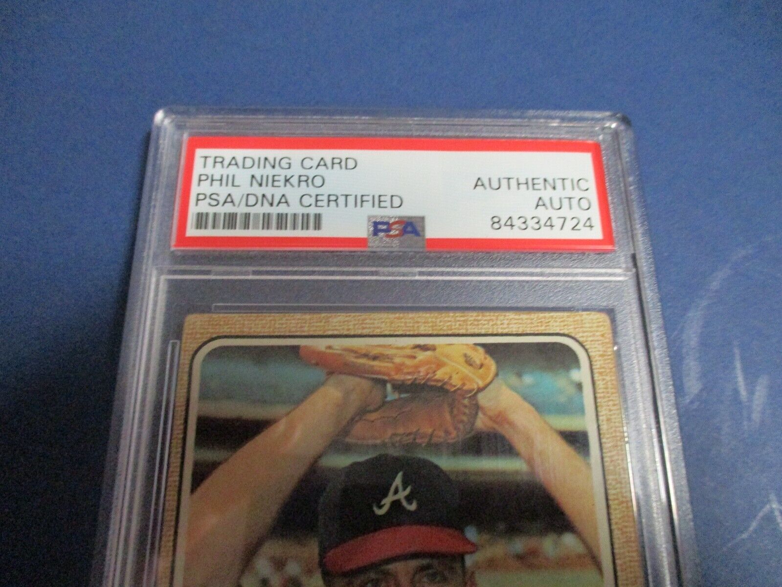 Phil Niekro Braves Autographed Signed 1968 Topps Card #257 PSA Slab #84334724