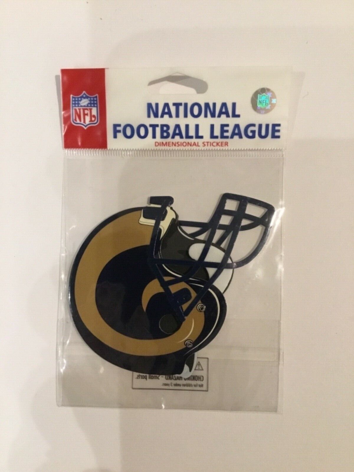 St Louis Rams Helmet Sticker 3.5x3 Inch EK Success NIP Old Stock