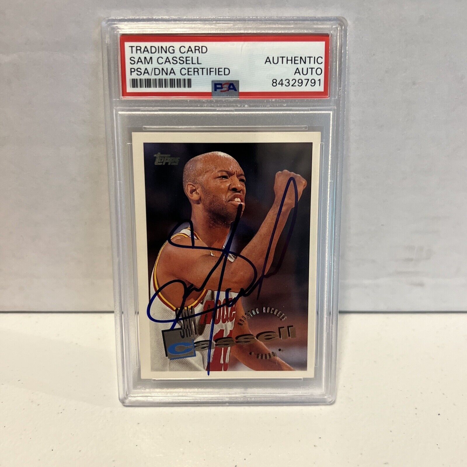 Sam Cassell Autographed Signed 1995 Topps Baseball Card #121 PSA Auth Slab