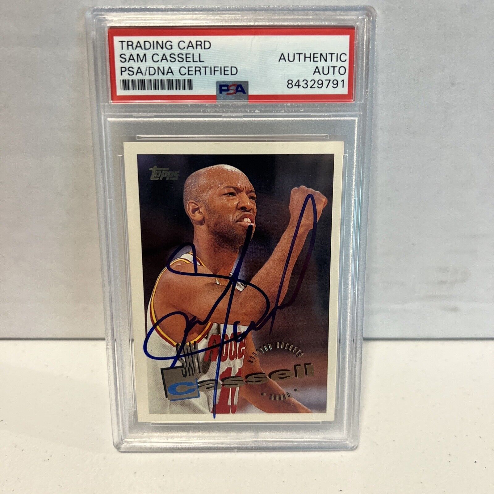 Sam Cassell Autographed Signed 1995 Topps Baseball Card #121 PSA Auth Slab