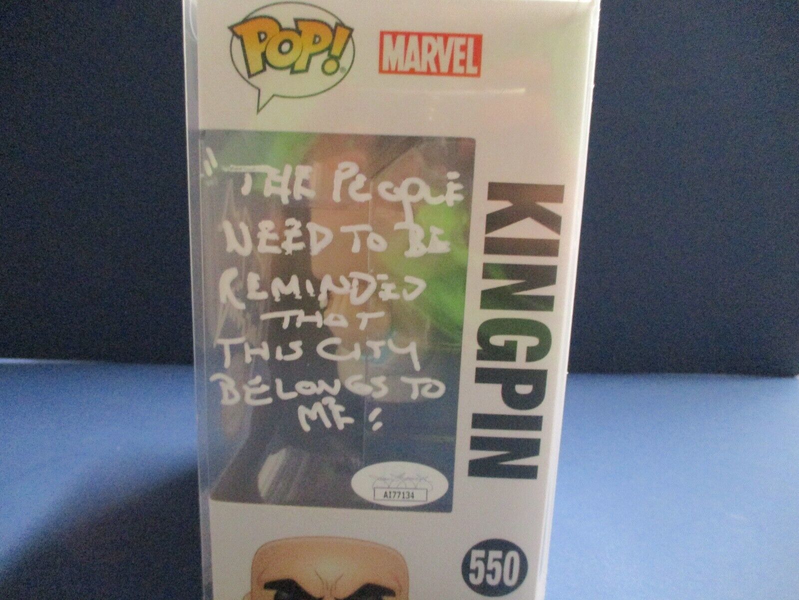 Vincent D'Onofrio Autographed Signed Marvel Kingpin Funko Pop JSA COA #AI77134