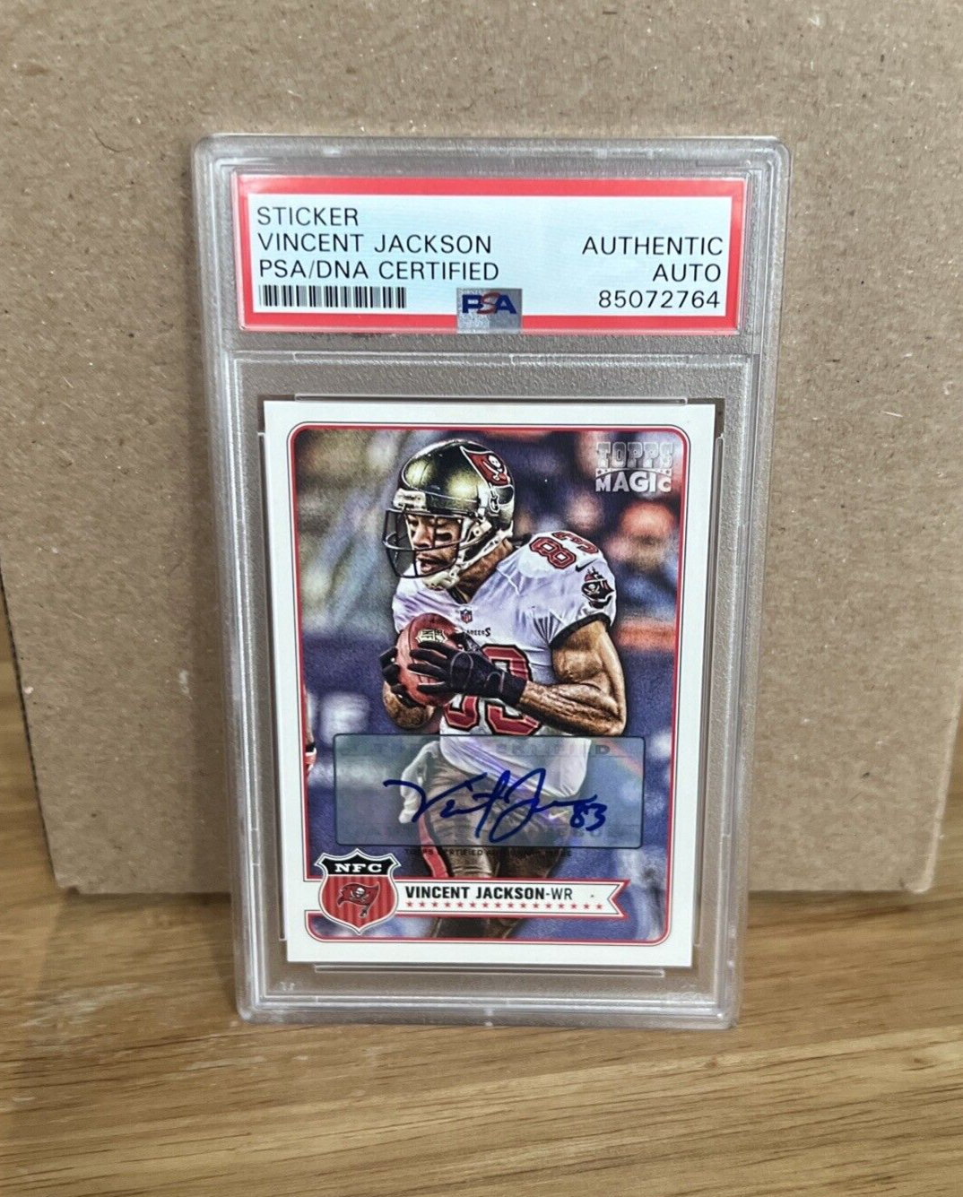 Vincent Jackson Autographed Signed 2012 Topps Magic Card #122 PSA Auth. Slab