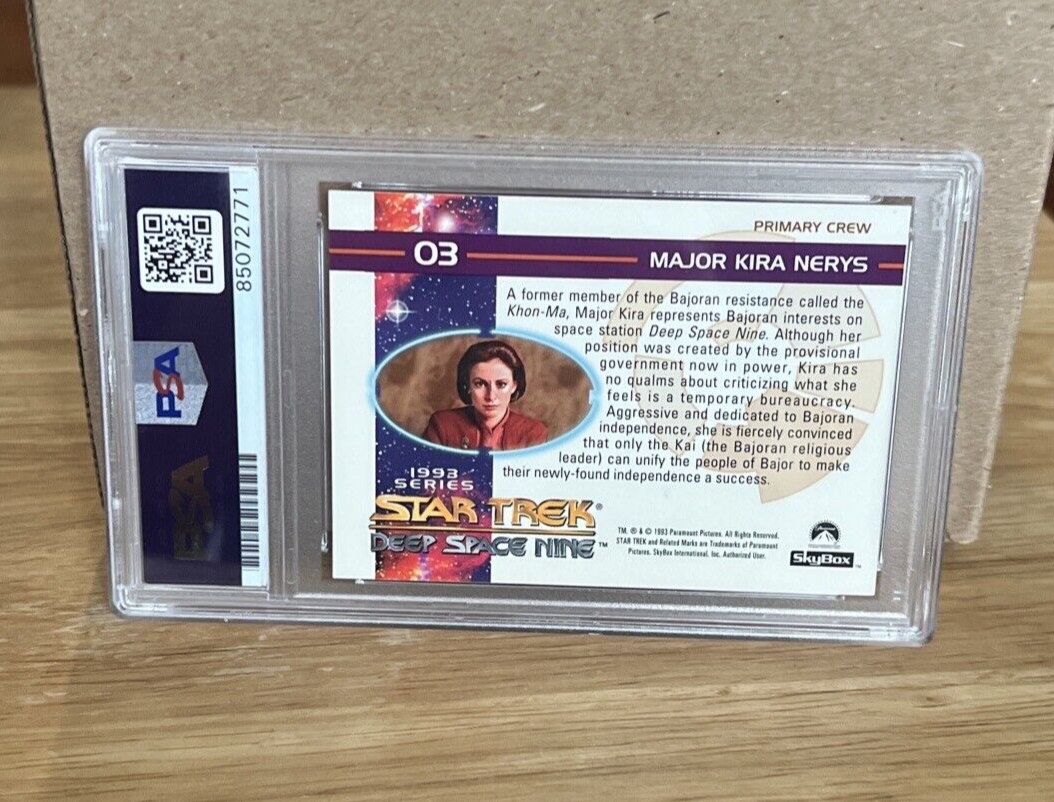 Nana Visitor Autographed Signed Star Trek Deep Space 9 Card #03 PSA Auth. Slab