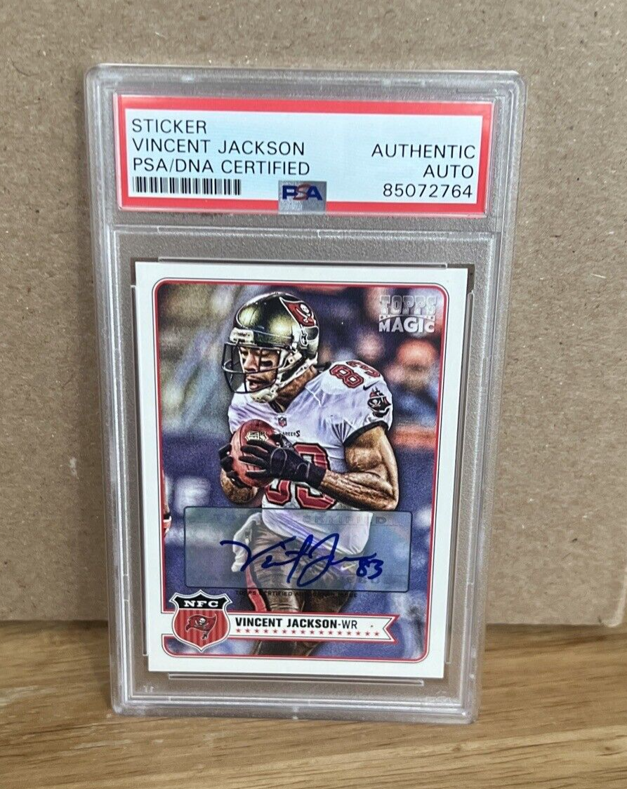 Vincent Jackson Autographed Signed 2012 Topps Magic Card #122 PSA Auth. Slab