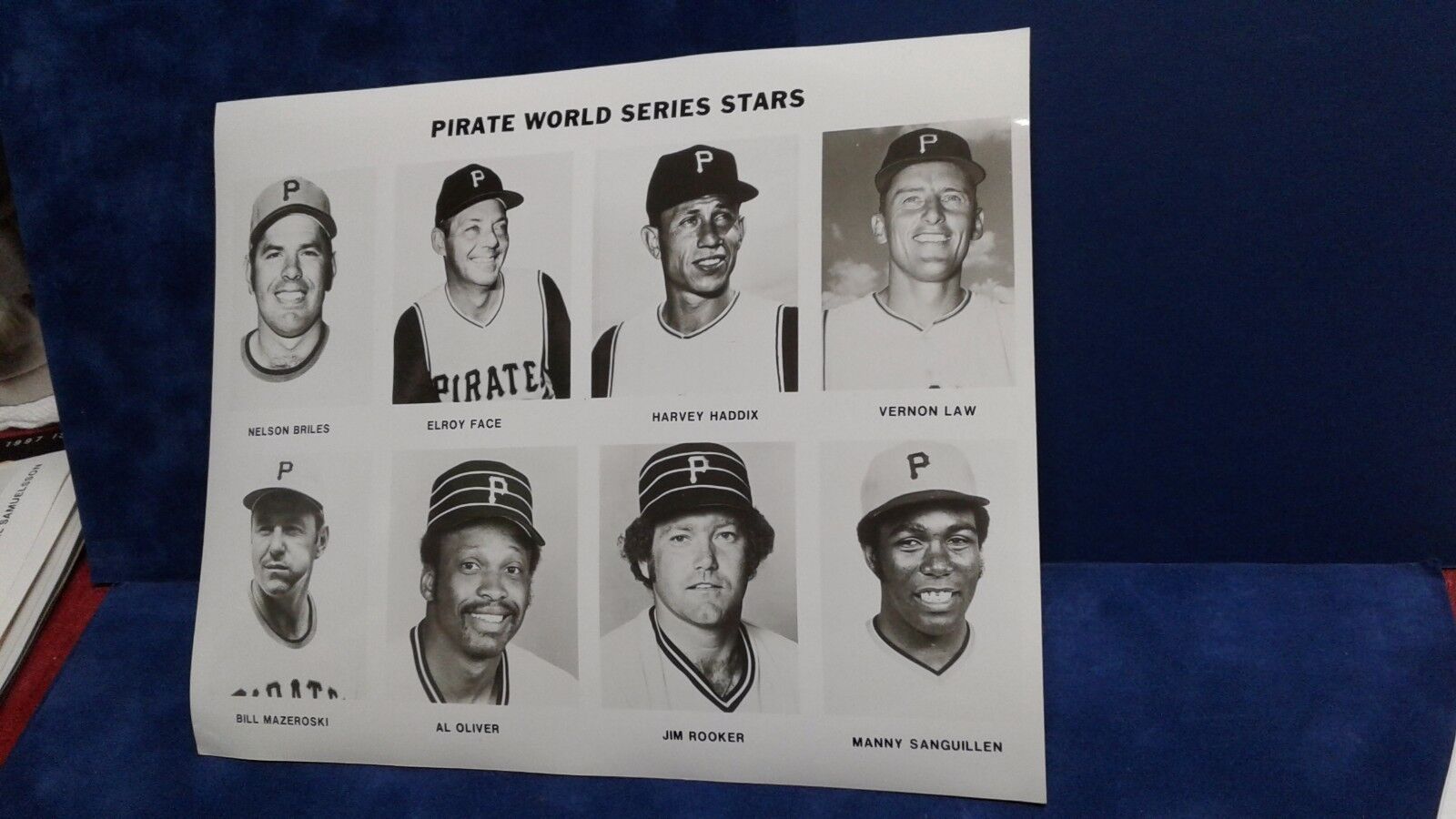 PIRATES WORLD SERIES STARS  TEAM PHOTO 8x10 B&W