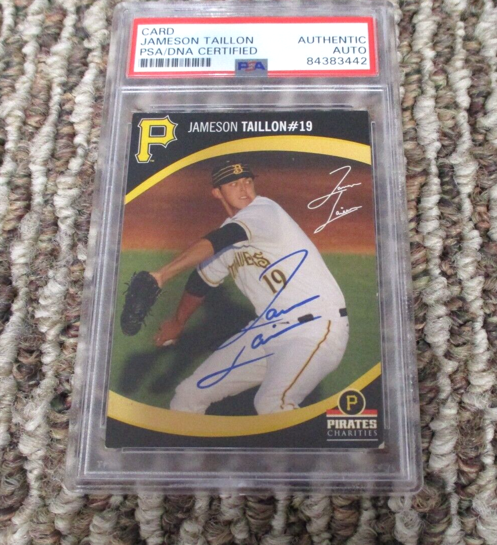 MLB Jameson Taillon Pittsburgh Pirates Autographed Signed PC Card PSA Slab