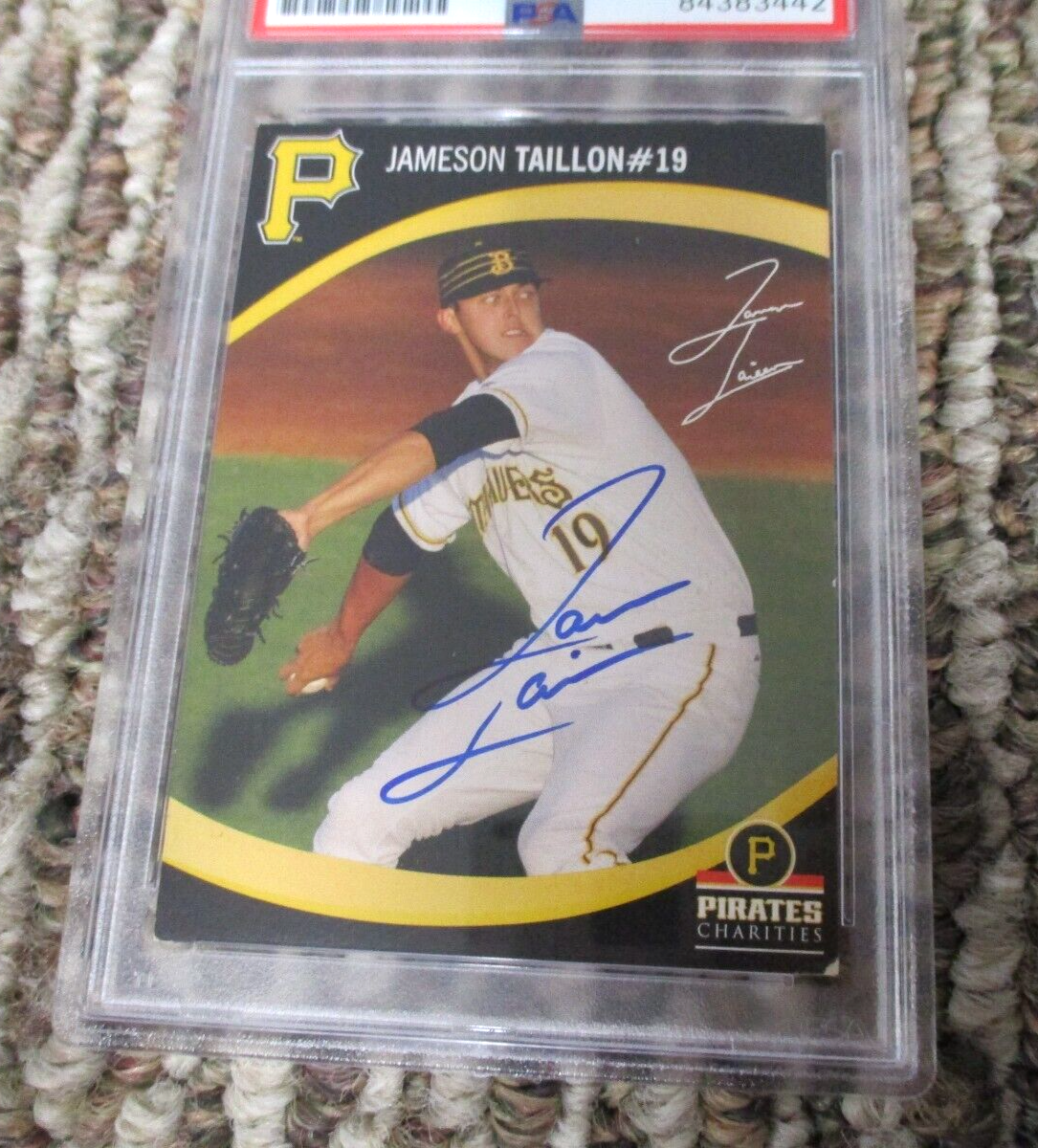 MLB Jameson Taillon Pittsburgh Pirates Autographed Signed PC Card PSA Slab