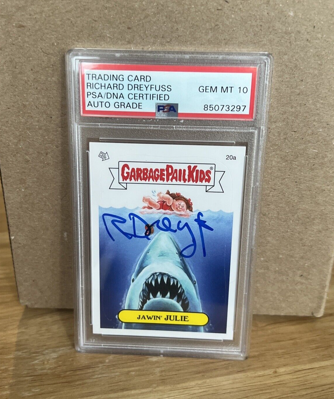 Richard Dreyfuss "Actor" Autographed Signed Jaws GPK Card PSA Slab Auto G GM10 B