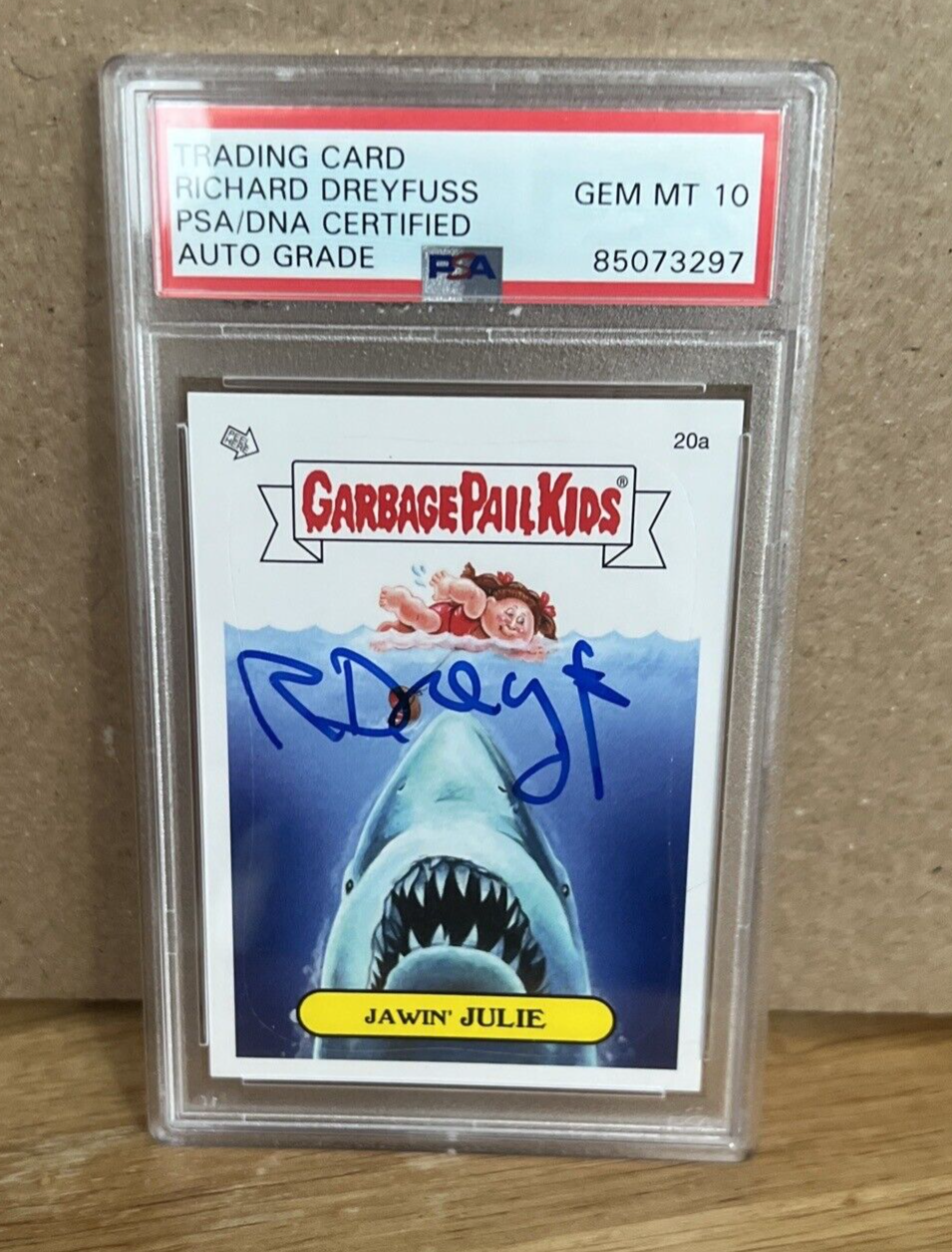 Richard Dreyfuss "Actor" Autographed Signed Jaws GPK Card PSA Slab Auto G GM10 B