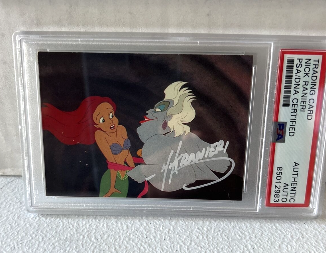 Nick Ranieri "Animator" Autographed Signed 1991 Little Mermaid Card #49 PSA Auth