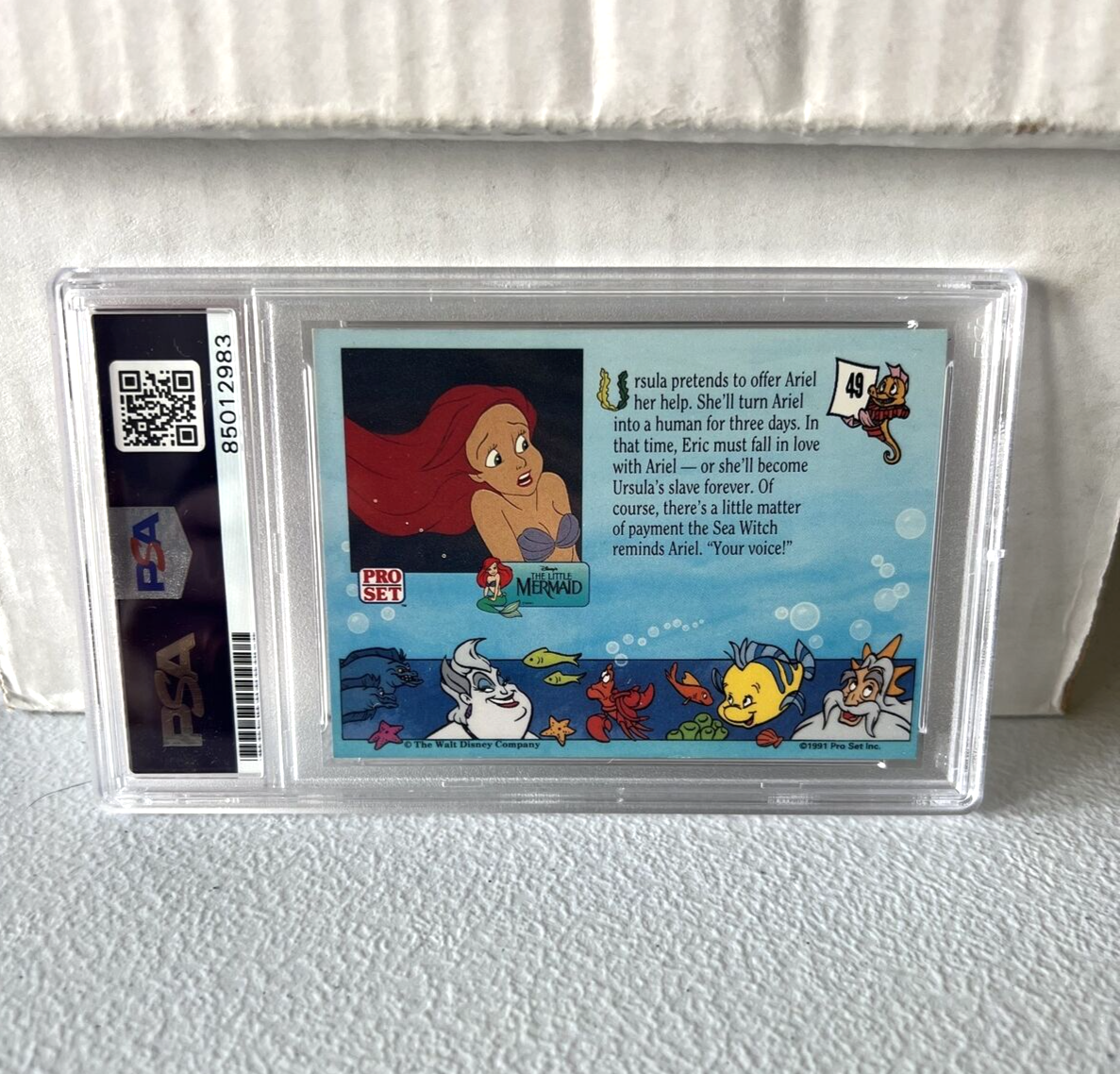 Nick Ranieri "Animator" Autographed Signed 1991 Little Mermaid Card #49 PSA Auth