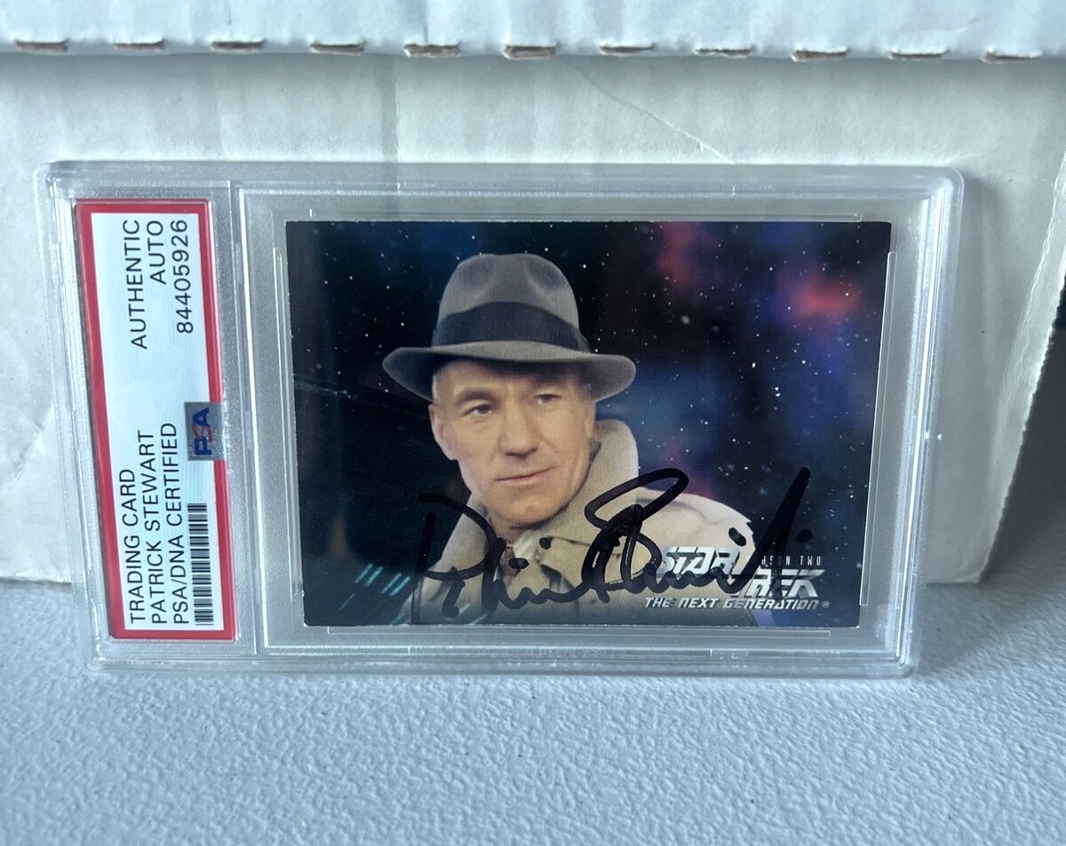 Patrick Stewart "Actor" Autographed Signed 1995 Paramount Star Trek Card PSA