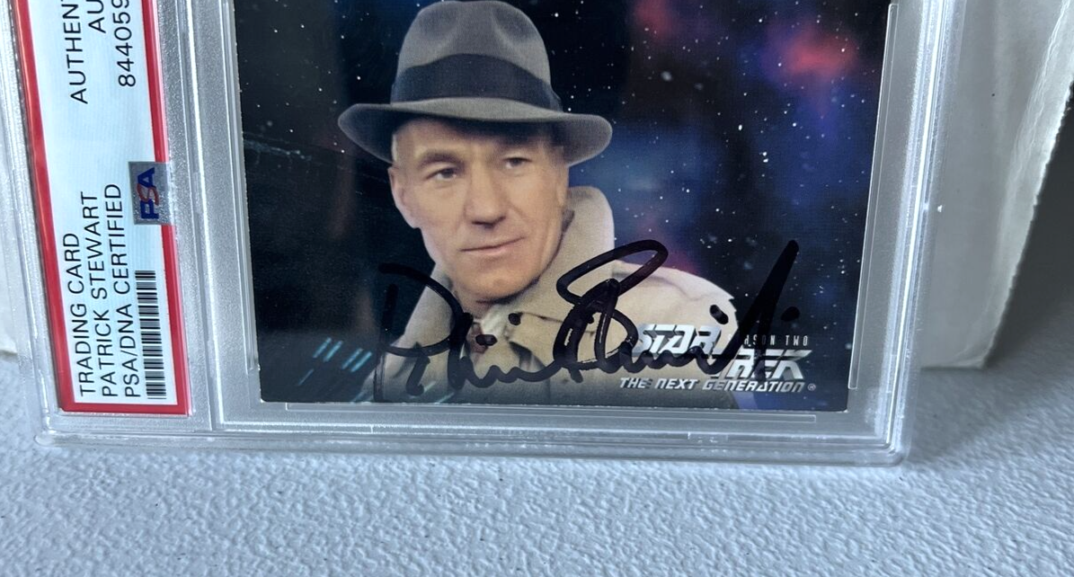 Patrick Stewart "Actor" Autographed Signed 1995 Paramount Star Trek Card PSA