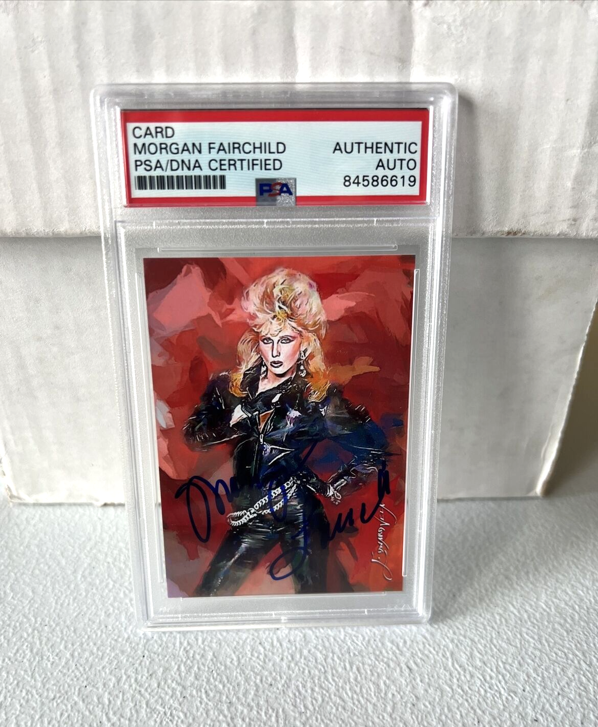 Morgan Fairchild "Actress" Autographed Signed 2021 E.V. Art Card #4/50 L.E. PSA