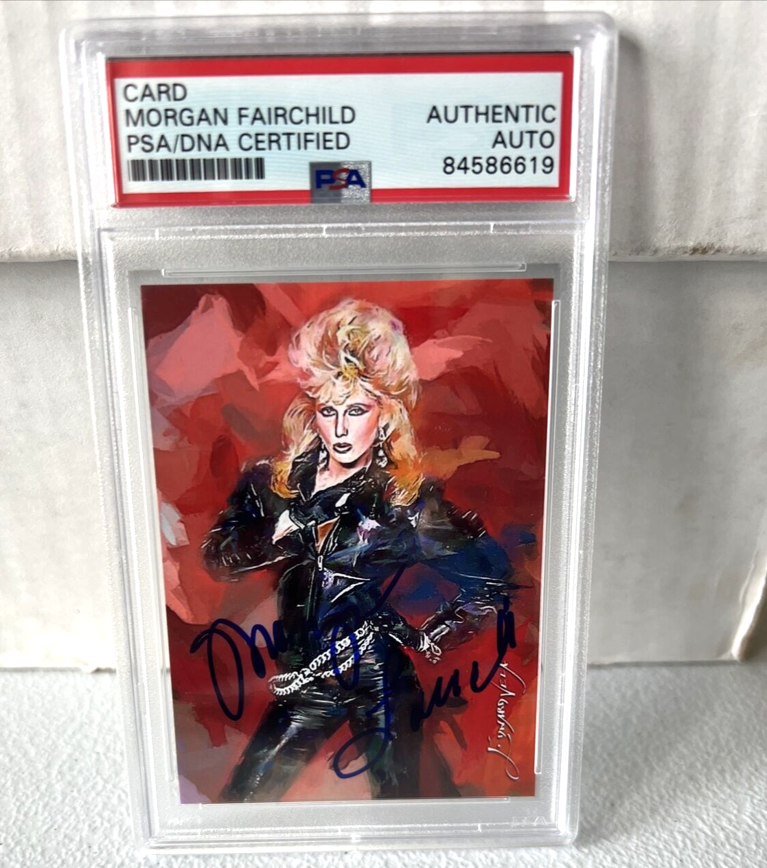 Morgan Fairchild "Actress" Autographed Signed 2021 E.V. Art Card #4/50 L.E. PSA