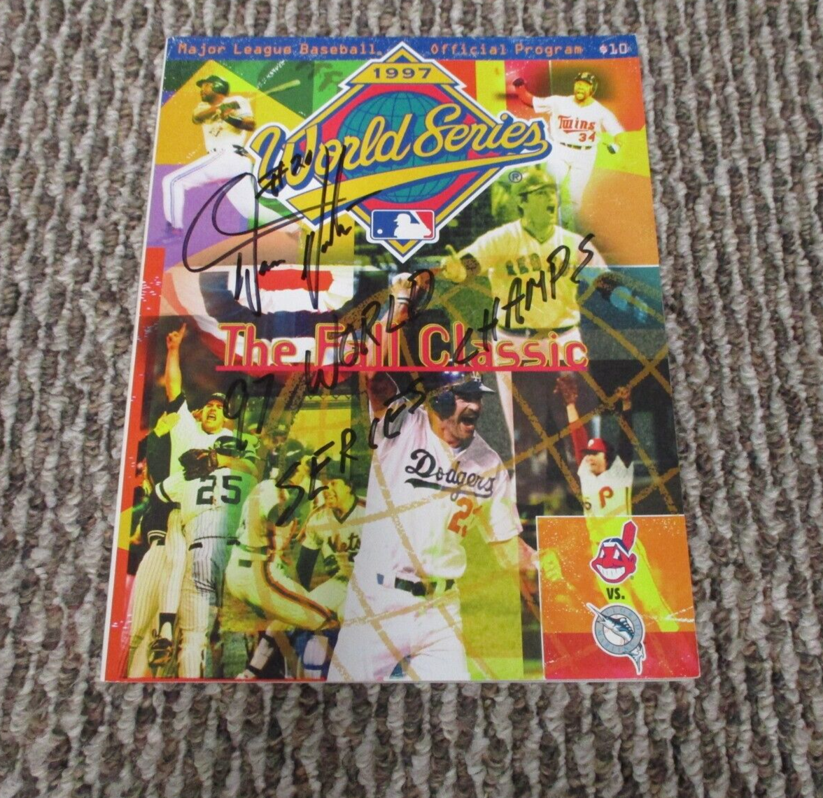 MLB Darren Daulton Autographed Signed 1997 World Series Program Script JSA COA