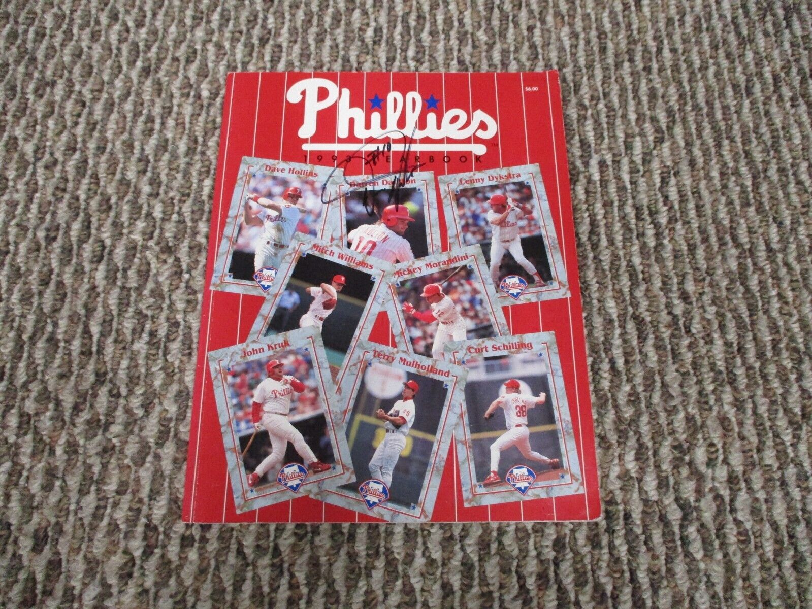 MLB Darren Daulton Autographed Signed 1993 Phillies Yearbook Magazine JSA COA