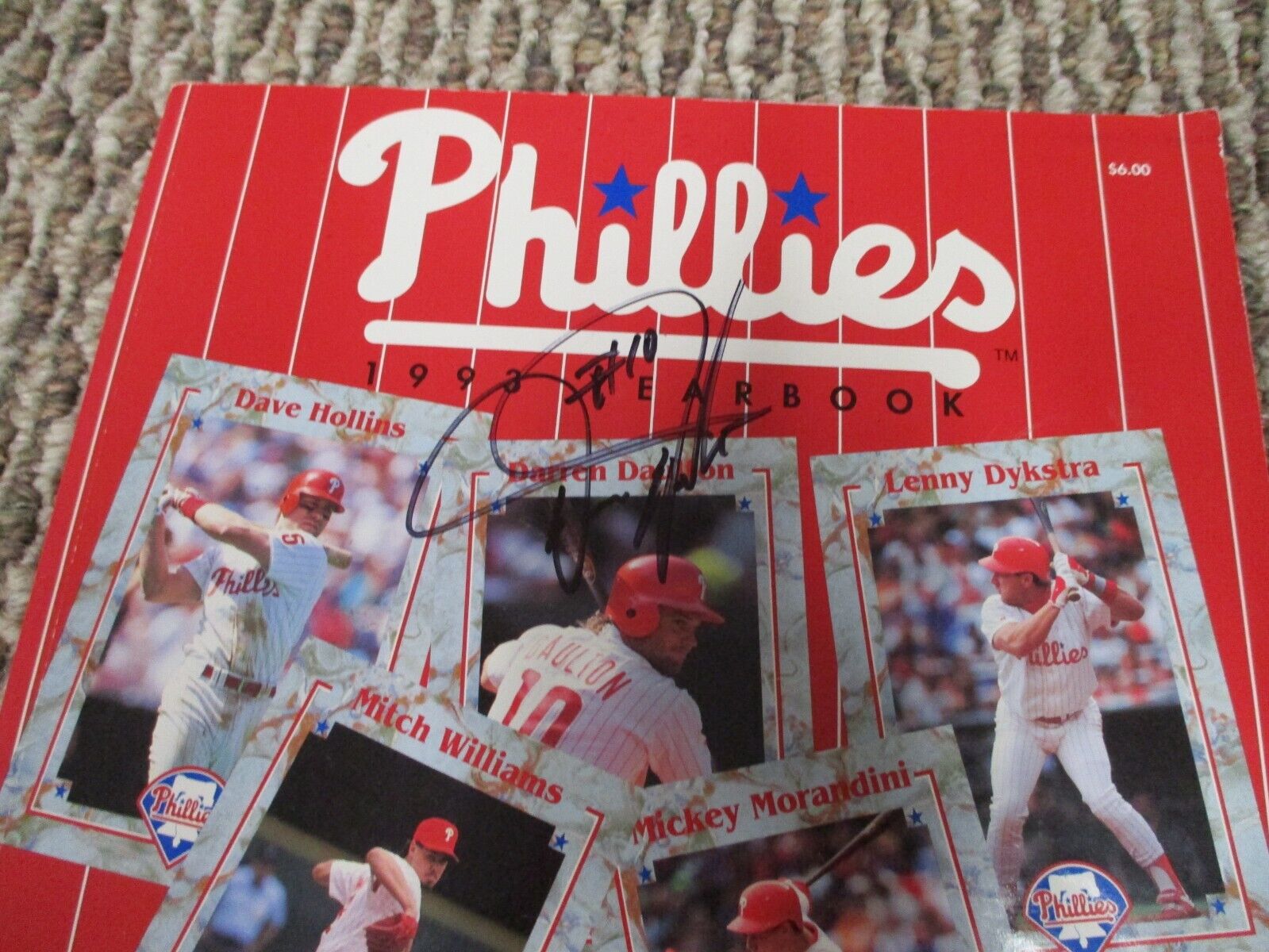 MLB Darren Daulton Autographed Signed 1993 Phillies Yearbook Magazine JSA COA