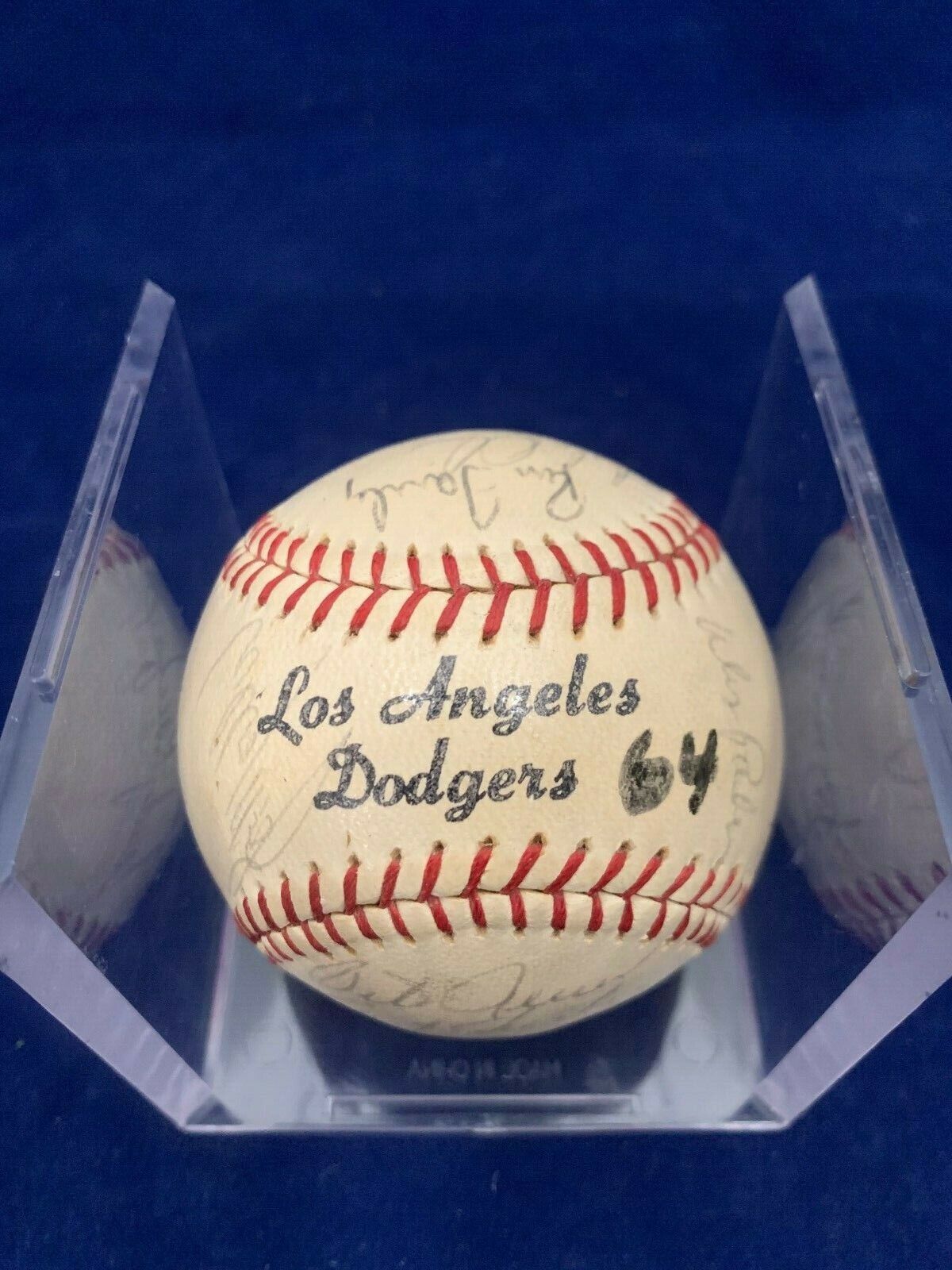 1964 LA Dodgers Team Signed Baseball Koufax Alston comes with JSA LOA