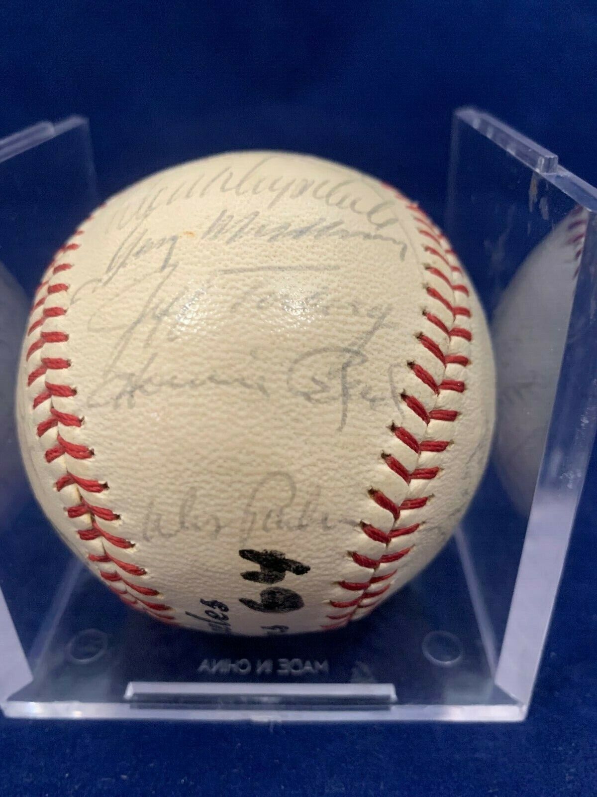 1964 LA Dodgers Team Signed Baseball Koufax Alston comes with JSA LOA