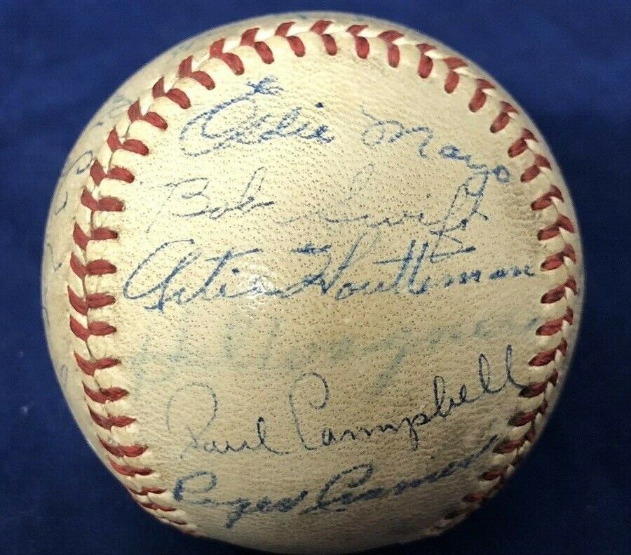 1948 Detroit Tigers Team signed baseball O'Neill Newshouser 25 autos Nice ball