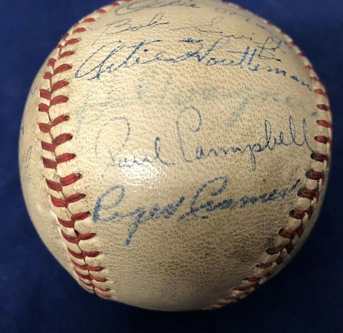 1948 Detroit Tigers Team signed baseball O'Neill Newshouser 25 autos Nice ball