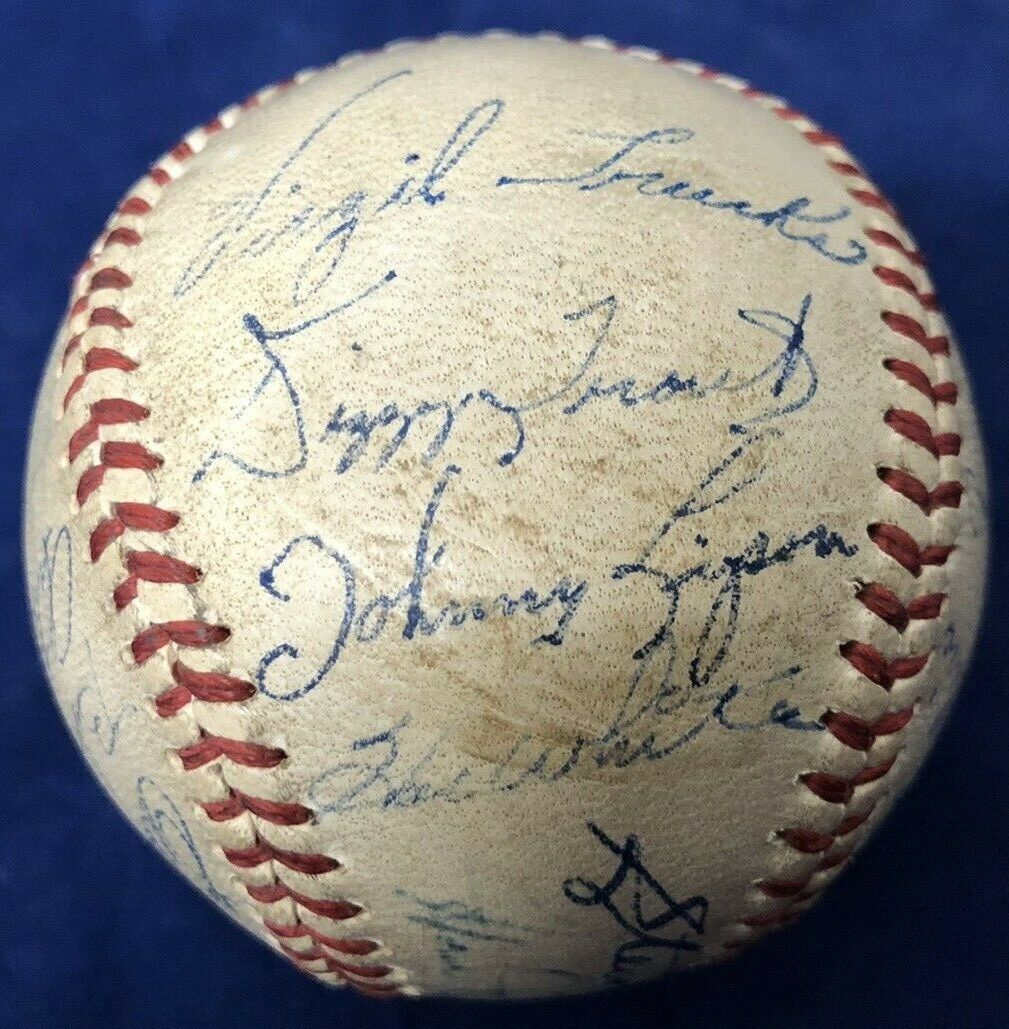 1948 Detroit Tigers Team signed baseball O'Neill Newshouser 25 autos Nice ball