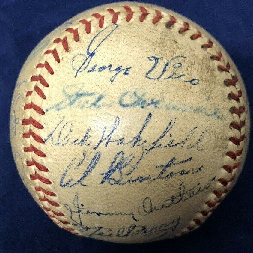 1948 Detroit Tigers Team signed baseball O'Neill Newshouser 25 autos Nice ball