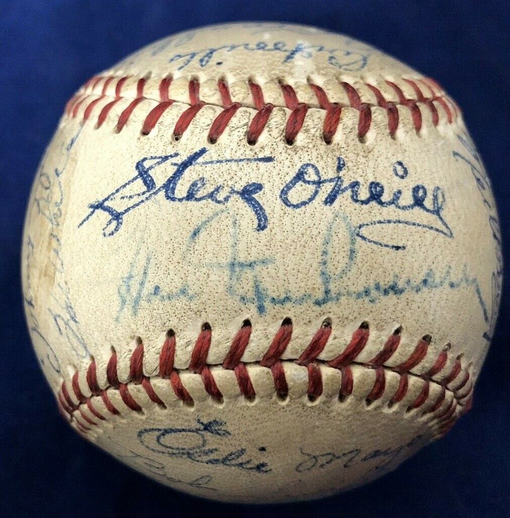 1948 Detroit Tigers Team signed baseball O'Neill Newshouser 25 autos Nice ball